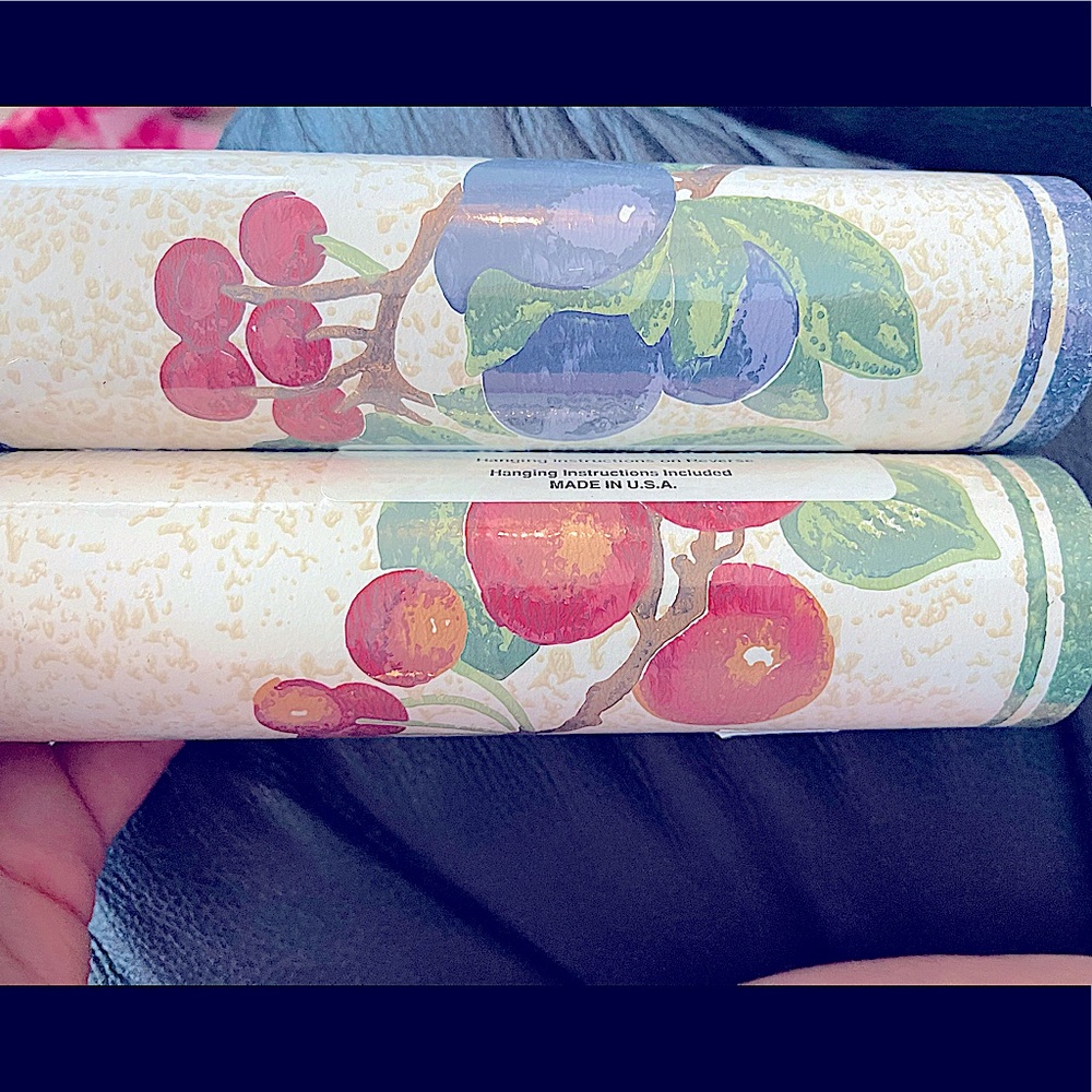 Longaberger fruit Medley prepasted wallpaper l-2